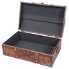 Vintiquewise Pirate Treasure Chest with Leather X QI003033
